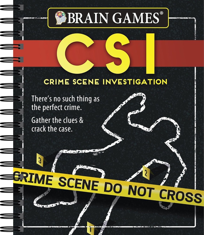 CSI Puzzle Book Crime Scene Logic Crosswords Cryptograms Spiral Bound