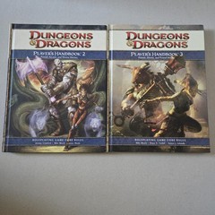 Dungeons & Dragons: Player’s Handbook 2 and 3 Hardcover 4th Edition Books