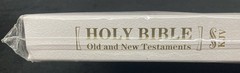 Holy Bible KJV Old & New Testament Red Letter Edition White Leatherette