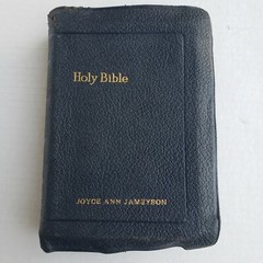 Vintage National Bible Press King James Pronouncing Holy Bible Genuine Leather