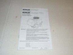 Kohler Courage SV710-SV740 Courage Pro SV810-840 Owners Manual – 24 Pages