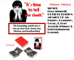 Signed Liza Minnelli EGOT Kids, Wait Till You Hear This! US1ST Memoir NO AUTOPEN