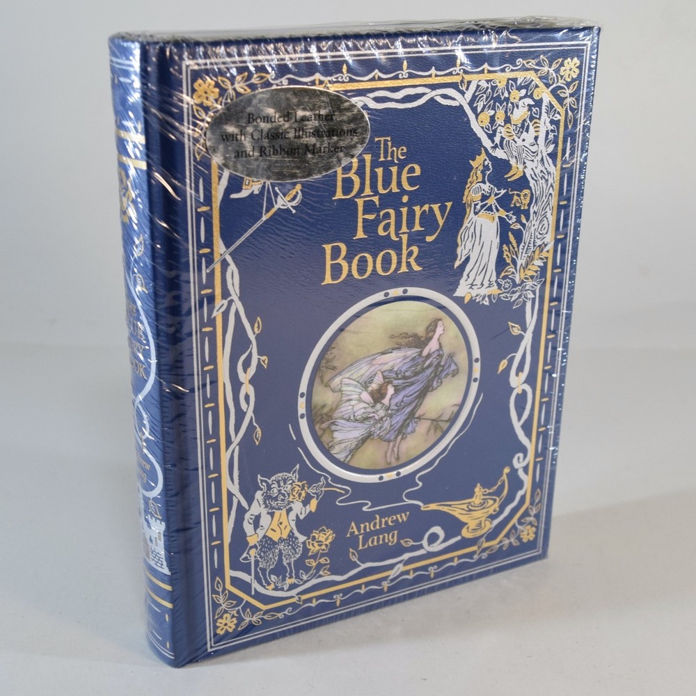 THE BLUE FAIRY BOOK Andrew Lang Illustrated Bonded Leather Gilt Page Edges – NEW