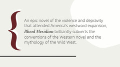 Blood Meridian: Or the Evening Redness in the West