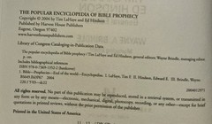 Popular Encyclopedia Of Prophecy By Lahaye And Hindson HC 2004