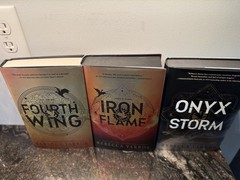 Rebecca Yarros Fourth Wing, Iron Flame, Onyx Storm – Hardcover Book Lot Of 3