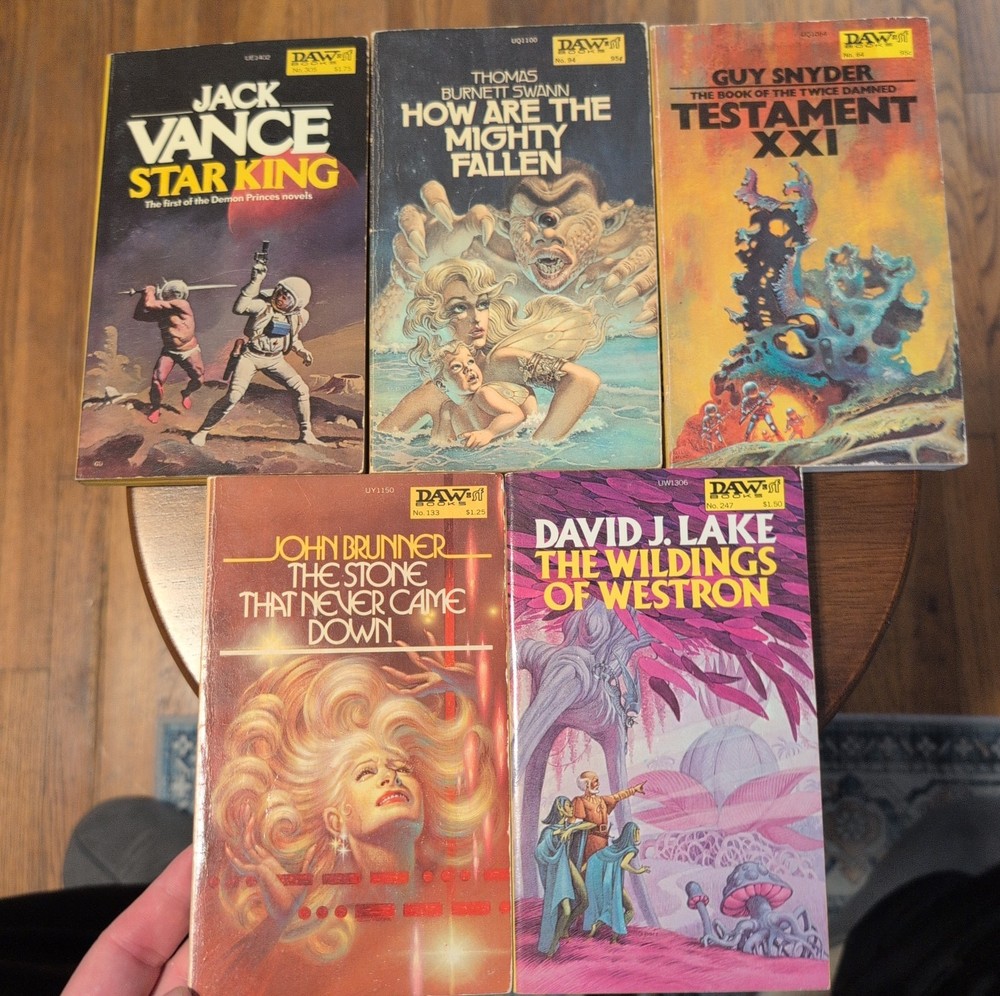 Bargain DAW Book Lot 5 Sci-Fi Paperbacks for $25 Vintage Good Condition