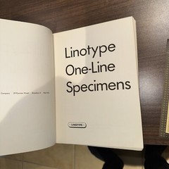 Linotype One-Line Specimens Type Catalogue. 19cm x 26cm. 291 pages 1958 Edition