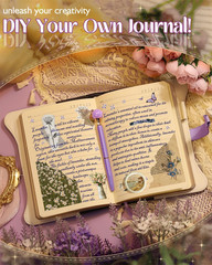 Hi! SCI Diary with Lock and Keys for Girls & Women, 360 Pages Journal with Lock