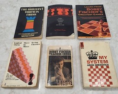 Tha Chess Book Collection Lot of 6 – Bobby Fischer, Irving Chernev, Nimzovich