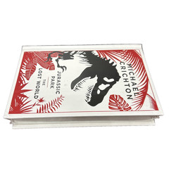 ❤️ JURASSIC PARK / THE LOST WORLD Michael Crichton Leather Bound BRAND NEW