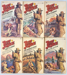 Ruff Justice Lot 18 Books Warren T Longtree Adult Western #1 23 27 28 Rare VNTG