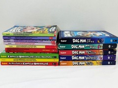Captain Underpants & Dog Man Book Lot By Dav Pilkey 14 Books Mixed Titles
