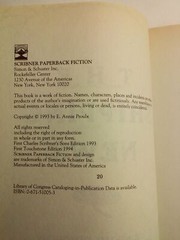 The Shipping News by E. Annie Proulx 1994 0671510053