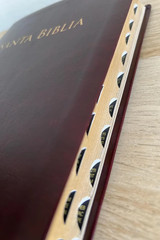 Valera 1602 Purificada Santa Biblia, 14-pt font (9.5 x 7 x 1.5) – Burgundy