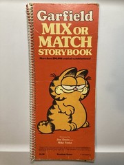 1982 Garfield Mix or Match Storybook, Long Spiral Bound Flip Book 200,000 Combos