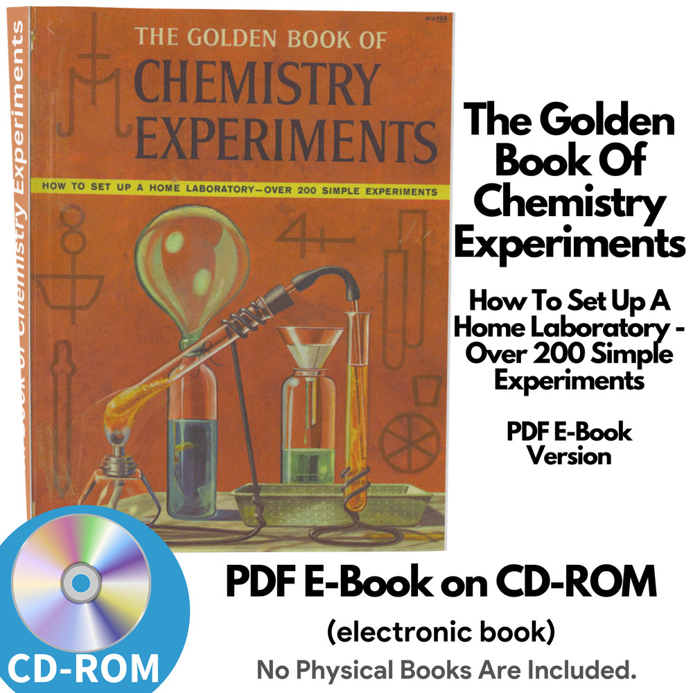 Golden Book Chemistry Experiments-Vintage Manual-Rare-Banned-Science Textbook-CD
