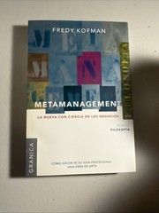 Like New, Metamanagement By F Kofman In Spanish, 2001 Highly Regarded Granica