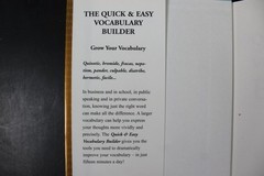 Quick & Easy Vocabulary Builder 1998 First Printing RHR Press Reference Book VG