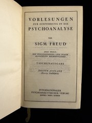 Sigmund Freud Vorlesungen Zur Einführung In Die Psychoanalyse 1926 German HC