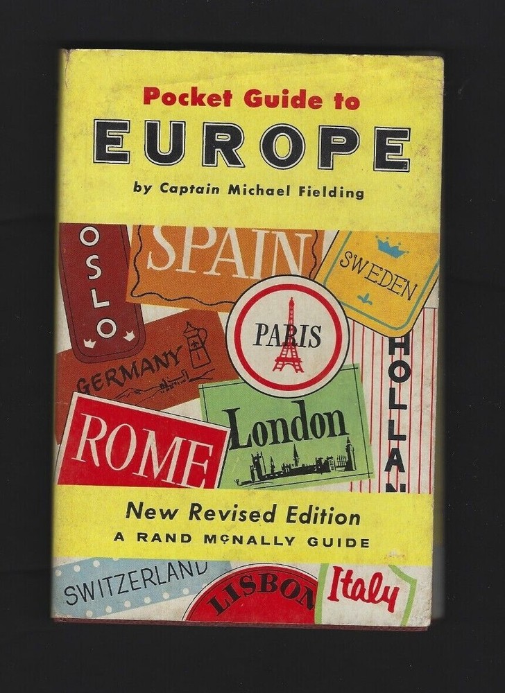 1959 Pocket Guide To Europe Book by Captain Michael Fielding Softcover 280 Pages