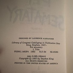 Stephen King Pet Sematary Doubleday 1983 Hardcover w/ Dust Jacket Horror