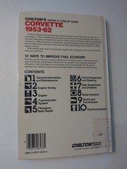 CHILTON’S 6576 CORVETTE 1953 TO 1962 – 235/265/283/327 Repair EX LIB TUNE UP