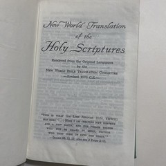 New World Translation Of The Holy Scriptures Green Watchtower Bible Vintage 1961