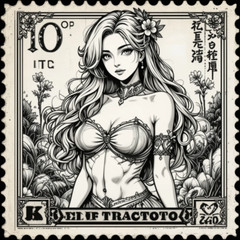 Adult Coloring Pages Antique Stamp Girls 500+ Printable Pages