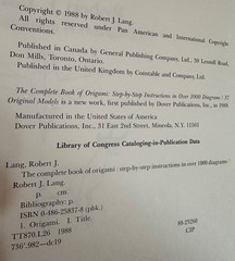 Vintage 1988 paperback, 154 pages, The Complete Book of ORIGAMI, 1000+ diagrams