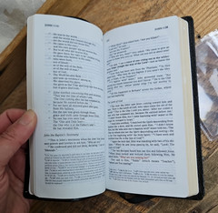 OOP HCSB UltraTrim New Testament w Psalms/Proverbs Checkbook size Bonded Leather