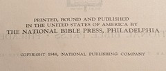 Holy Bible AUTHORIZED KING JAMES VERSION 1944 National Bible Press Lg Print