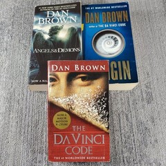 Dan Brown Robert Langdon Series Lot 3 Books Da Vinci Code Angels Demons Origin