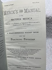 MERCKS 1899 MANUAL 1999 Facsimile Medical Drug Remedy Materia Medica Medicine
