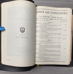 National KJV Bible 1939 Master Guide; Black GENUINE Leather; Indexed; Red Letter