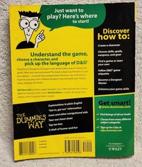 Dungeons & Dragons For Dummies Book D&D RPG Guide Reference Wiley No Map