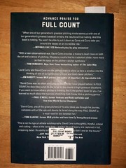 David Cone Full Count Signed First Edition Book Copy New York Yankees