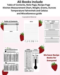 Blank Cookbook Recipe Book Variety to Choose From 9″ H x 6″ W 102 Pages