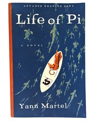 2 Book Lot – SIGNED Yann Martel in BEATRICE AND VIRGIL HC, LIFE OF PI paperback