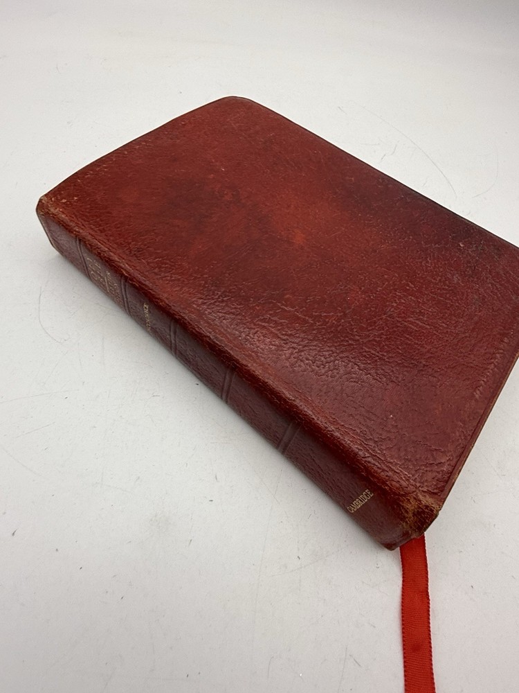 Vintage Holy Bible Red Letter Concordance Cambridge Red Leather Bound 1970s Maps