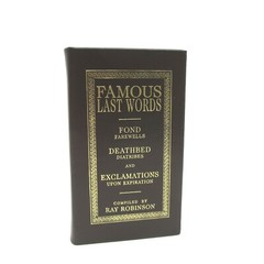 Famous Last Words Ray Robinson Book Luxury Leather Bound Hardcover Orvis
