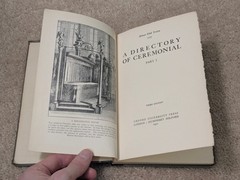 A DIRECTORY OF CEREMONIAL, Parts I – II, OXFORD UNIVERSITY PRESS London 1931