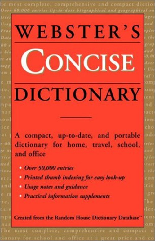 Webster’s Concise Dictionary Hardcover RH Disney Staff