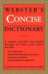 Webster’s Concise Dictionary Hardcover RH Disney Staff