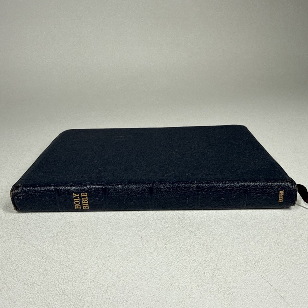 Bible Morocco Leather Compact Harper KJV DARK BLUE Thin