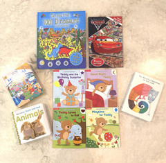 Lot of 7 Children’s Board Books Illustrated Animals & Dinosaurs Learn-to-Read