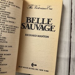 Belle Sauvage Richard Manton 1988 Blue Moon #037 Erotic Sleaze Paperback Smut