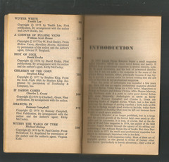 THE YEAR’S BEST HORROR STORIES SERIES VI -ED: GERA;D W.PAGE -DAW# 297 -1978-1st