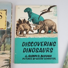 4 Book Lot Dinosaur Story Joanna Cole, Discovering Dinosaurs, Triumph of the…