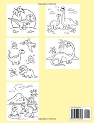 Dinosaur Coloring Book for Kids: Dino Dinosaur Coloring Book For Kids Ages 4-8